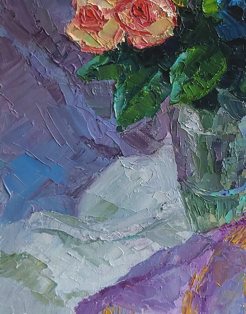 Oil painting Roses in crystal Boris Serdyuk - 6