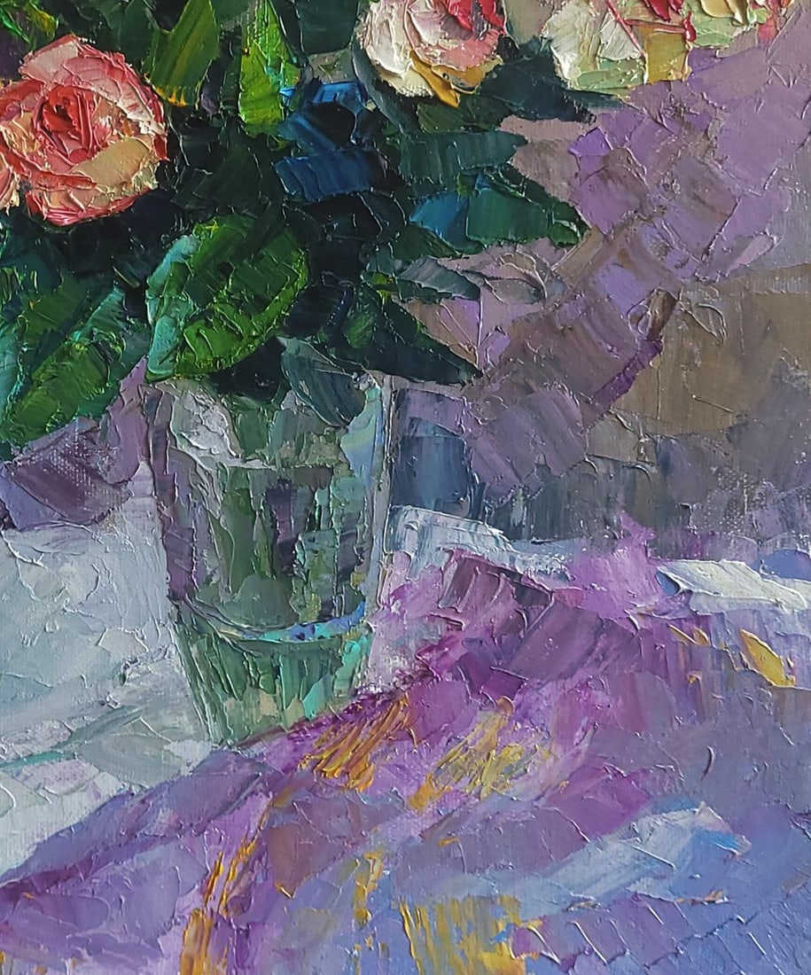 Oil painting Roses in crystal Boris Serdyuk - 7