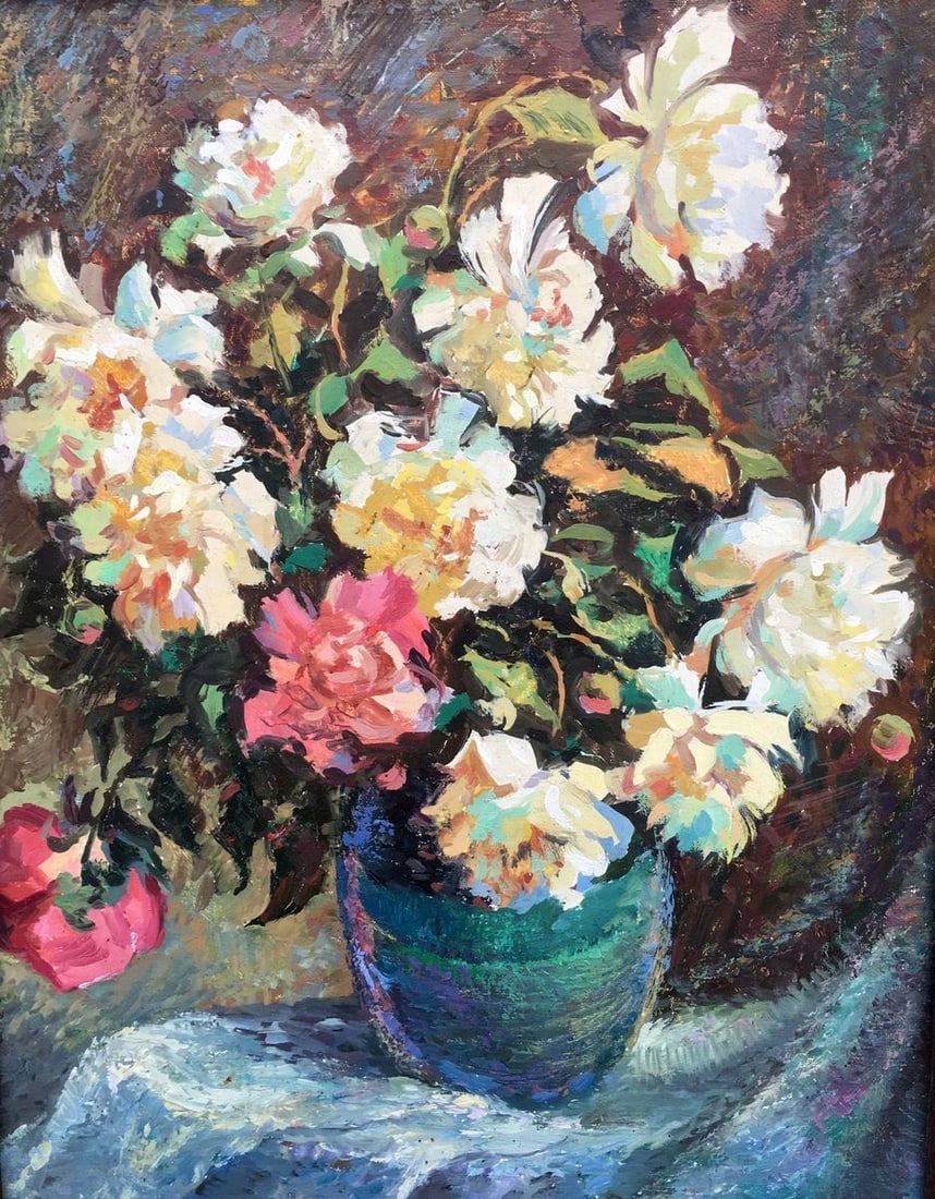 Peony oil painting V.Khomchuk - 2