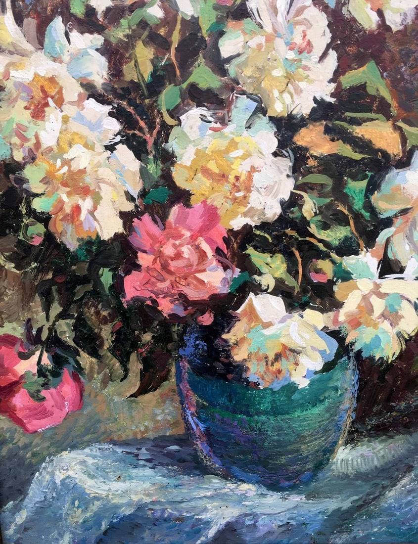 Peony oil painting V.Khomchuk - 4
