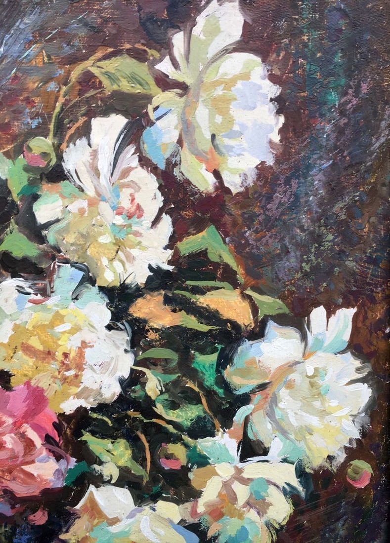 Peony oil painting V.Khomchuk - 5