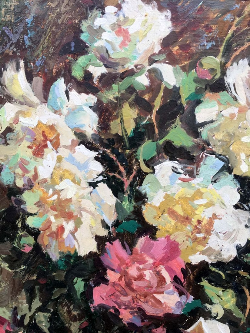 Peony oil painting V.Khomchuk - 6