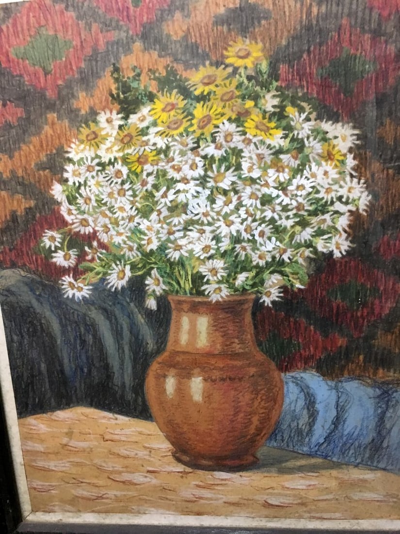 Gouache painting Daisies Alexander Georgievich Cherkass - 2
