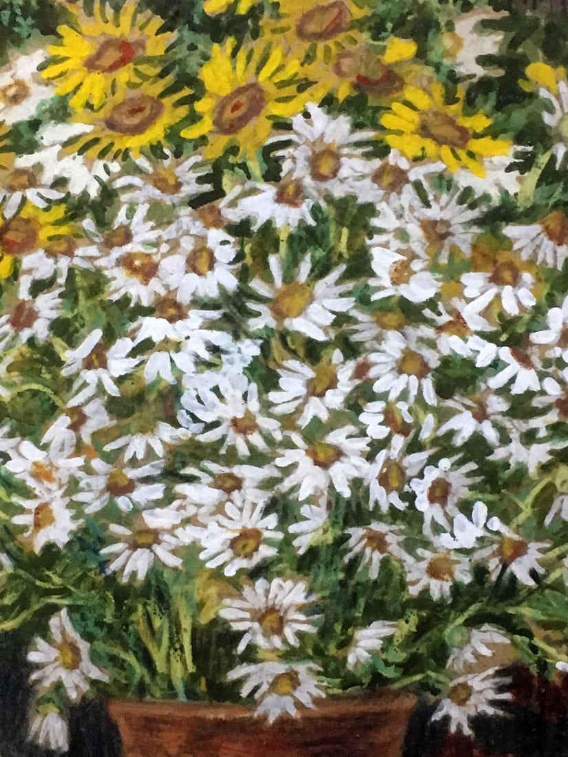 Gouache painting Daisies Alexander Georgievich Cherkass - 3