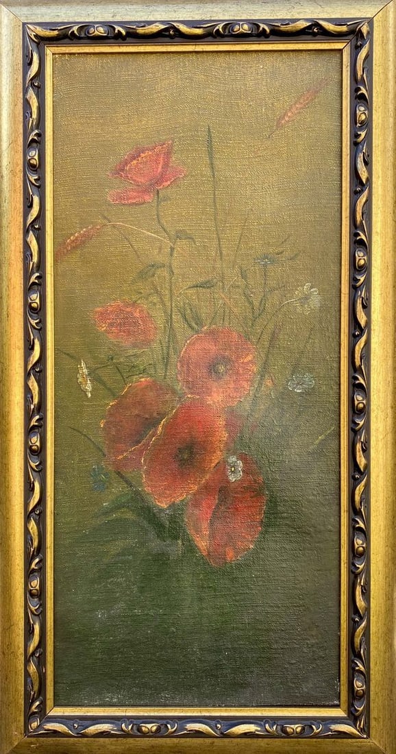 Oil painting Flowers Unknown artist (1 of 8)