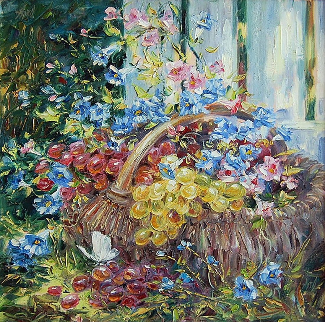 Oil painting August Kotmin Olga: Title: Oil painting August Kotmin Olga Description: NoKotmin 47*** ABOUT THIS PAINTING **** TITLE: "August"* ARTISTS: Kotmin Olga* SIZE: 40x40 cm/'15.74x15.74 inches' * MEDIUM: oil, canvas* HAND