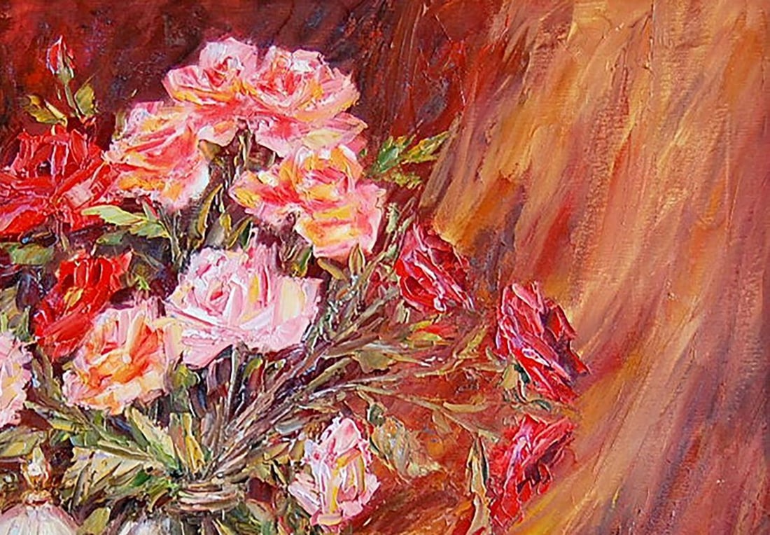 Oil painting Cherry tea Kotmin Olga - 3