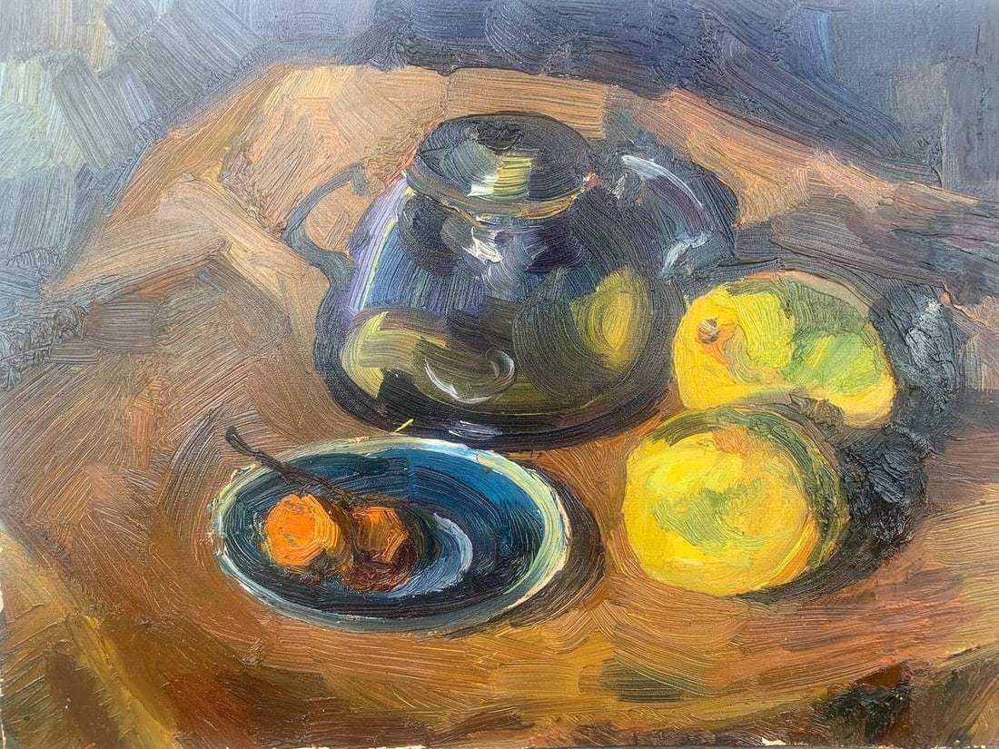 Oil painting Still life with lemons Irina Palashchenko (1 of 7)