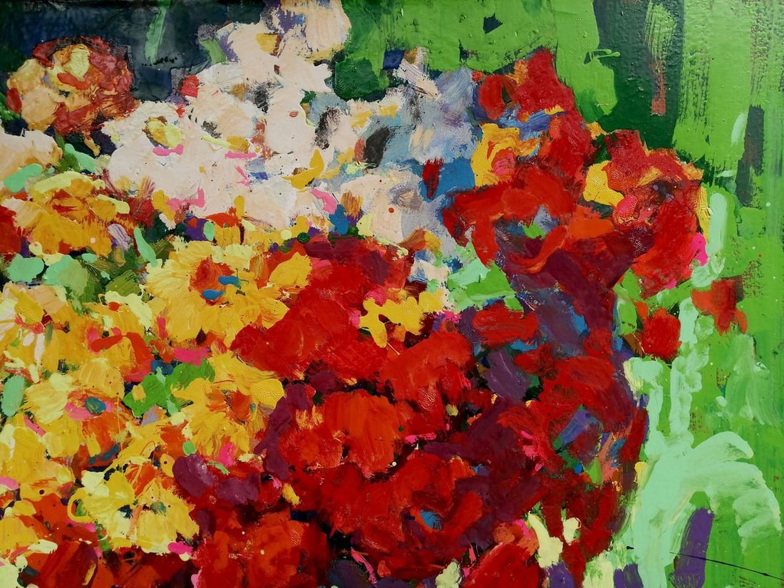 Oil painting Autumn flowers Kalenyuk Oksana - 3