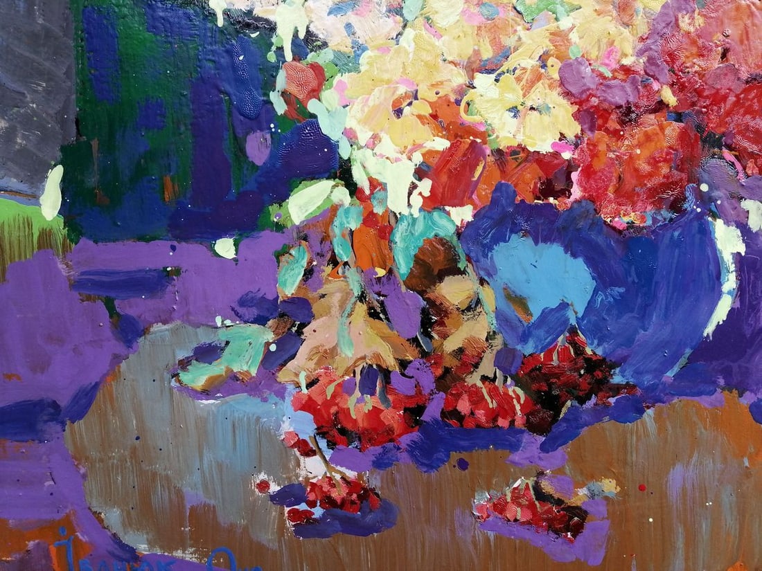 Oil painting Autumn flowers Kalenyuk Oksana - 5