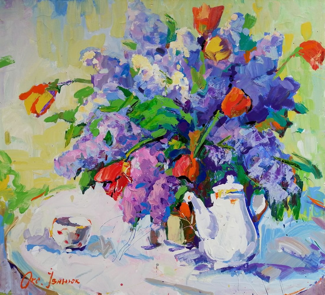 Oil painting Bouquet of flowers Kalenyuk Oksana: Title: Oil painting Bouquet of flowers Kalenyuk Oksana Description: NoKalen 174 *** ABOUT THIS PAINTING *** * TITLE: "Bouquet of flowers" * ARTISTS: Kalenyuk Oksana * SIZE: 100x120 cm/'39.37x47.24 inc