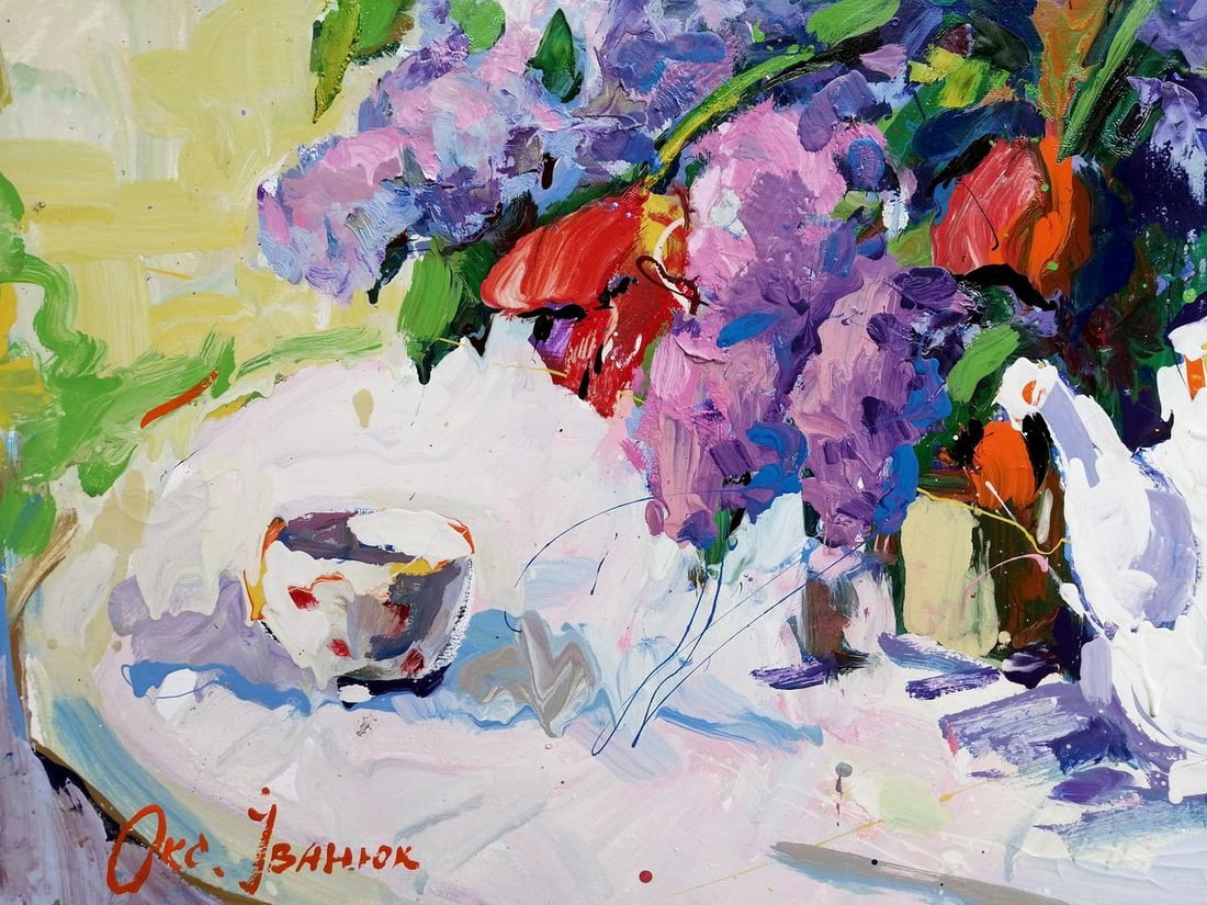 Oil painting Bouquet of flowers Kalenyuk Oksana - 5