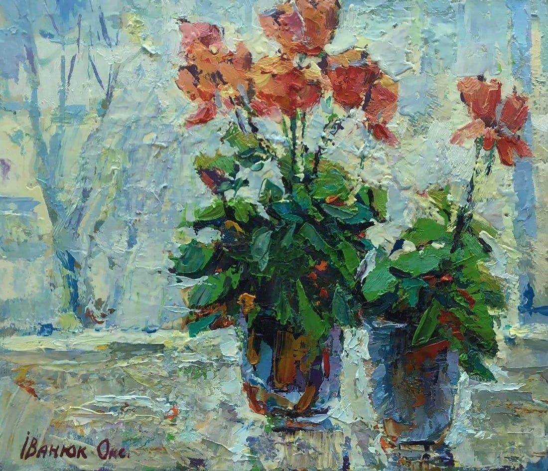 Oil painting Spring is outside the window Kalenyuk Oksana: Title: Oil painting Spring is outside the window Kalenyuk Oksana Description: NoKalen 216 *** ABOUT THIS PAINTING *** * TITLE: "Spring is outside the window" * ARTISTS: Kalenyuk Oksana * SIZE: 30x35