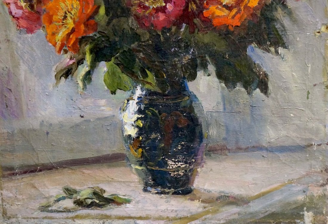 Oil painting Flowers Konstantinopol'skiy Adol'f Markovich - 6