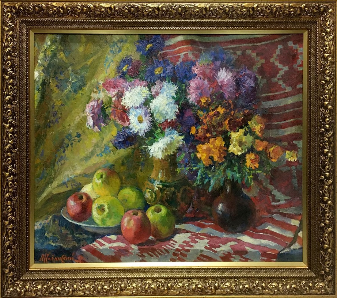 Oil painting Flowers Zhabinsky Leonid Andreevich: Title: Oil painting Flowers Zhabinsky Leonid Andreevich Description: NoVern 579