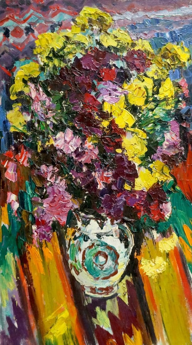 Oil painting Flowers (1 of 8)