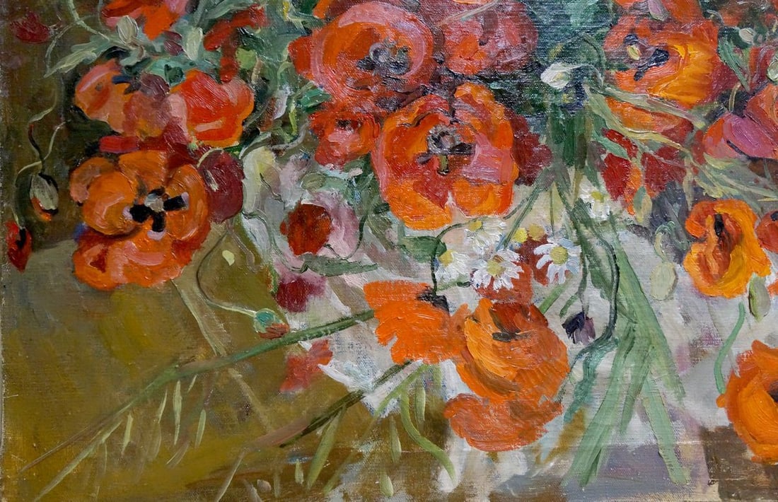 Oil painting Poppies Grishchenko Varvara Pavlovna - 2