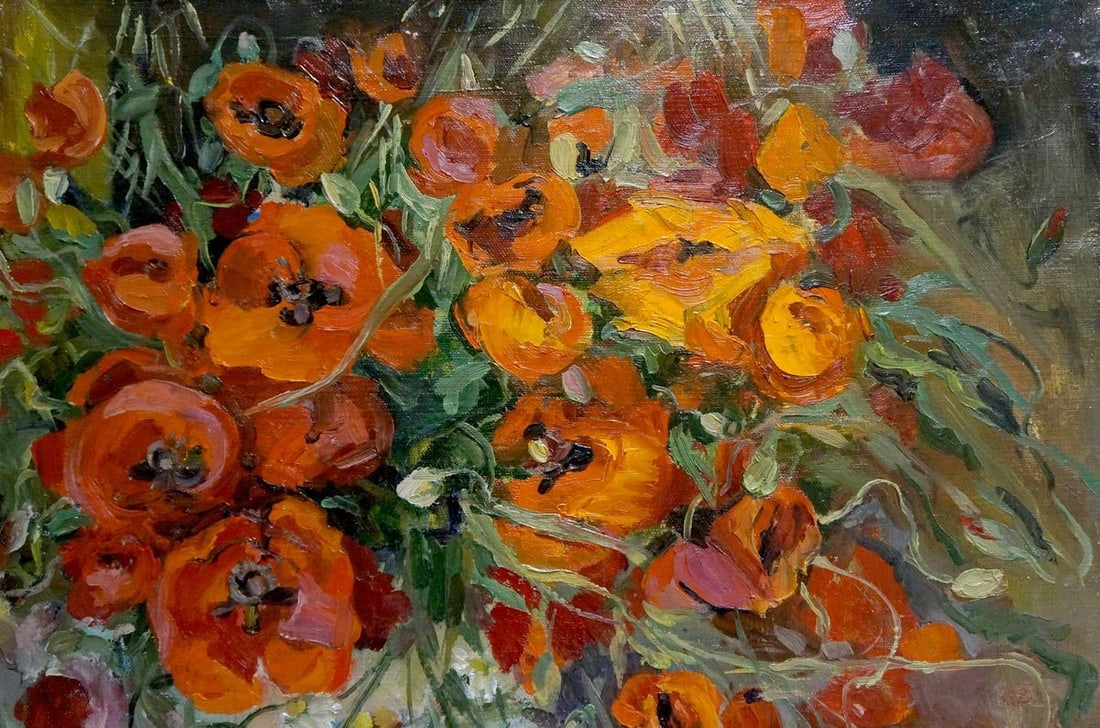 Oil painting Poppies Grishchenko Varvara Pavlovna - 4