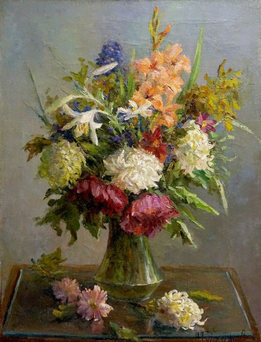 Oil painting Flowers Barsamov Nikolay Stepanovich: Title: Oil painting Flowers Barsamov Nikolay Stepanovich Description: NoVern 600