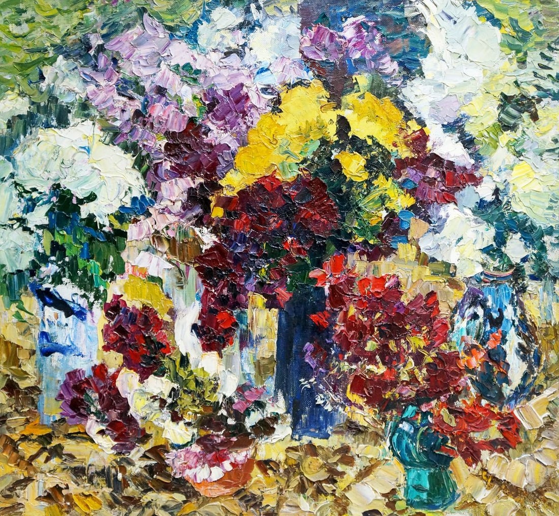 Oil painting Flowers Evgeny Shapovalov: Title: Oil painting Flowers Evgeny Shapovalov Description: NoVern 613