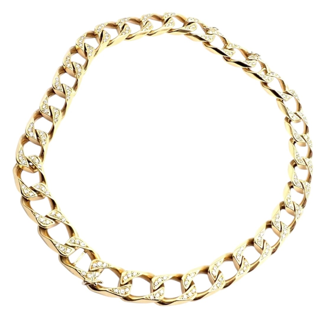 Authentic! Bvlgari Bulgari 18k Yellow Gold Diamond Two Link Bracelets Necklace (1 of 16)
