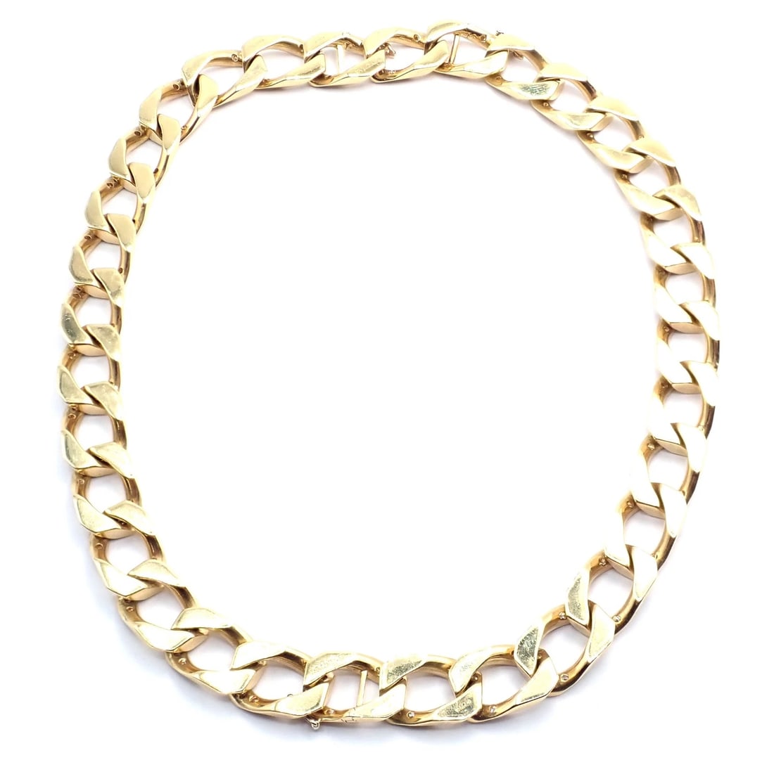 Authentic! Bvlgari Bulgari 18k Yellow Gold Diamond Two Link Bracelets Necklace - 5