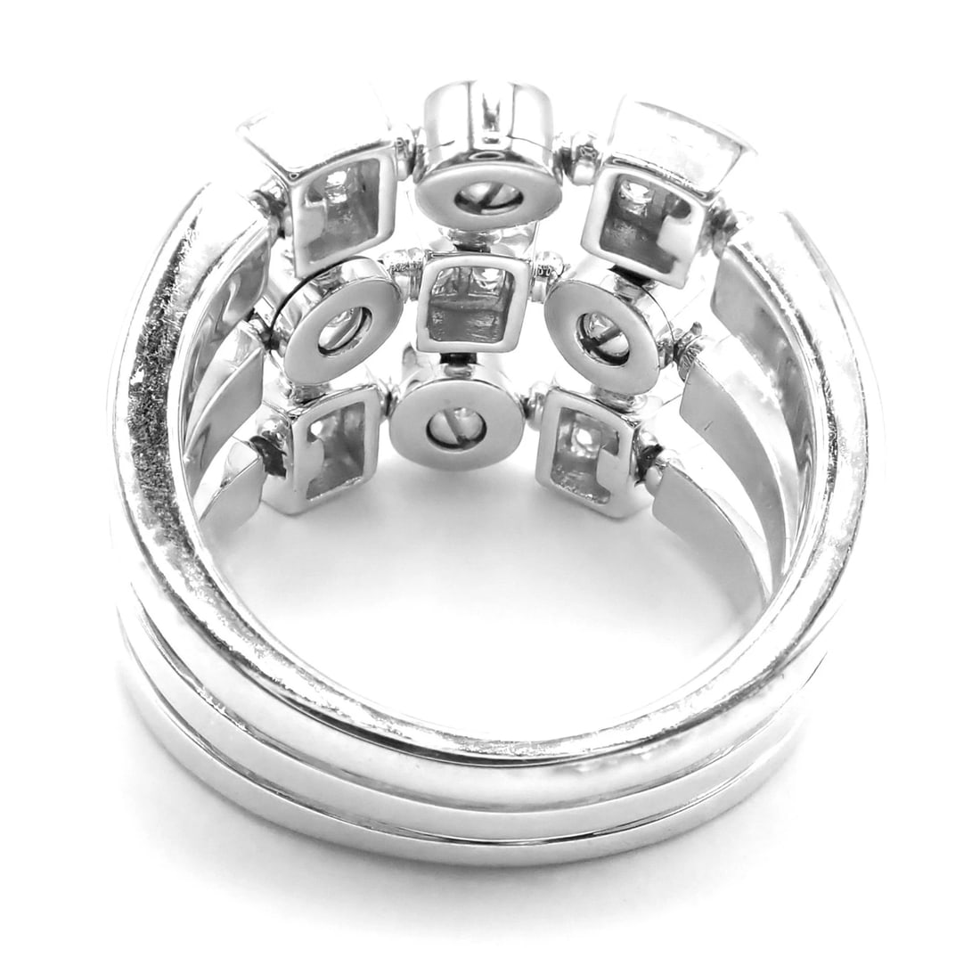 Authentic! Bvlgari Bulgari 18k White Gold Lucea Diamond Band Ring Paper - 4
