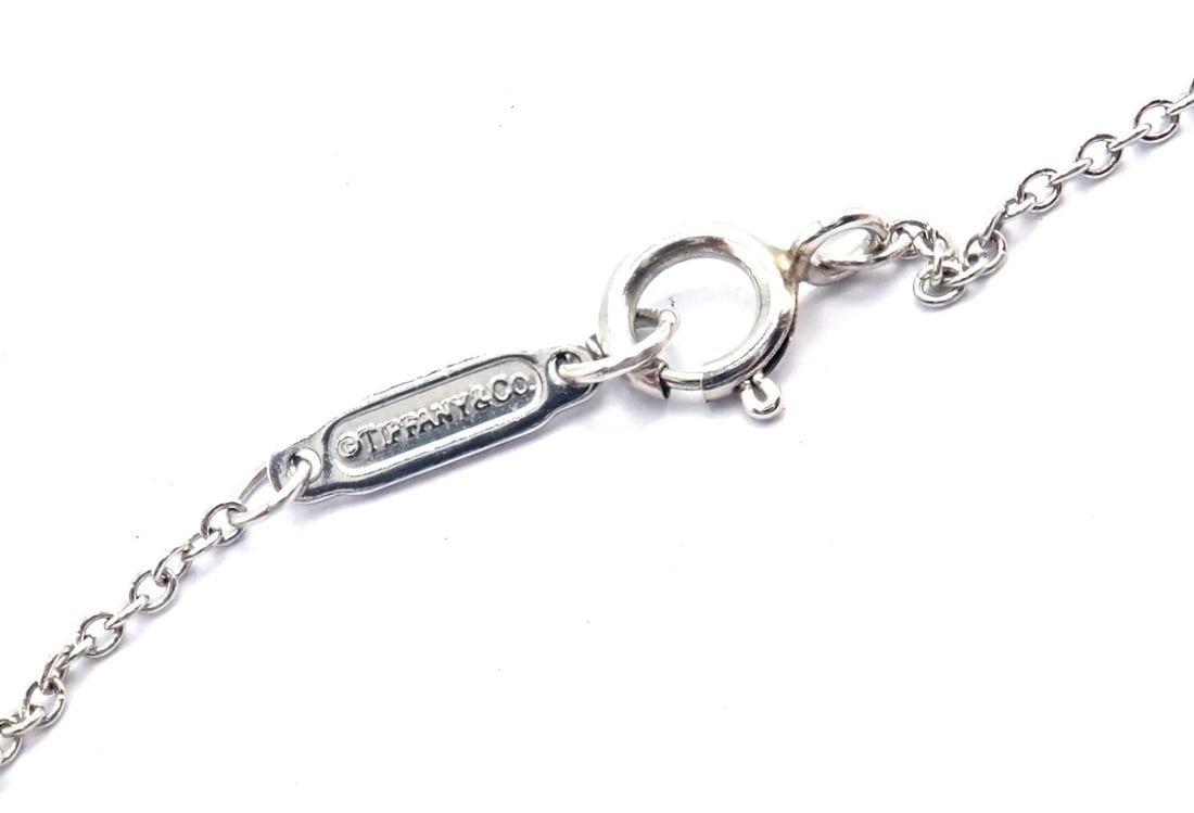 Tiffany & Co Peretti Platinum Diamond Large 35mm Sevillana Pendant Necklace - 9