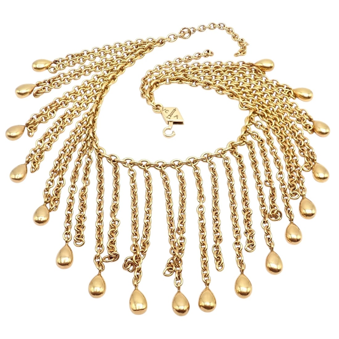 Vintage! Van Cleef & Arpels 18k Yellow Gold Fringe Bracelet - 3