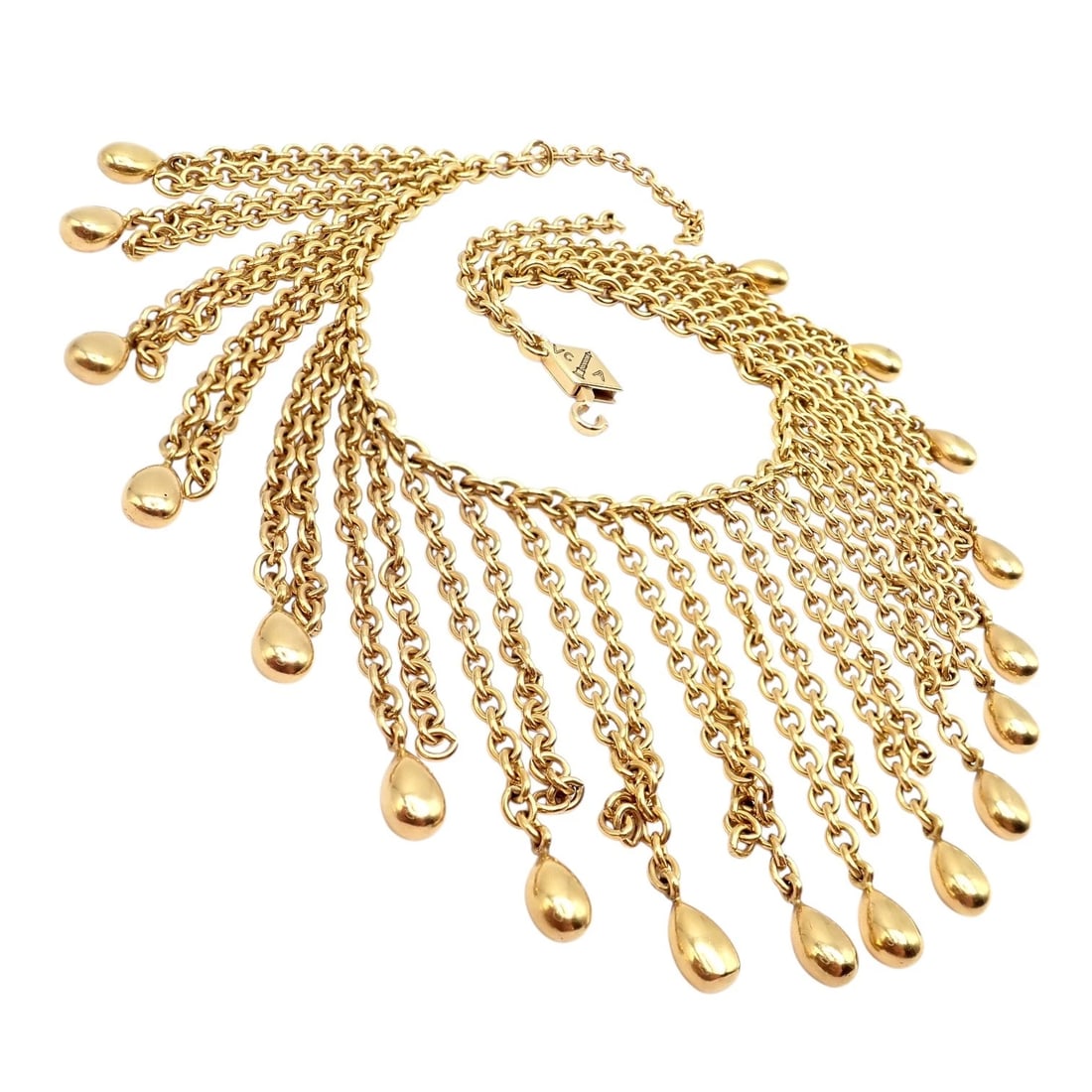 Vintage! Van Cleef & Arpels 18k Yellow Gold Fringe Bracelet - 4