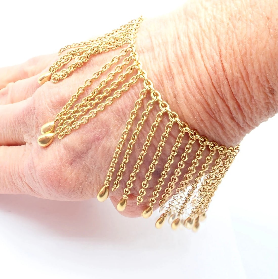 Vintage! Van Cleef & Arpels 18k Yellow Gold Fringe Bracelet - 5