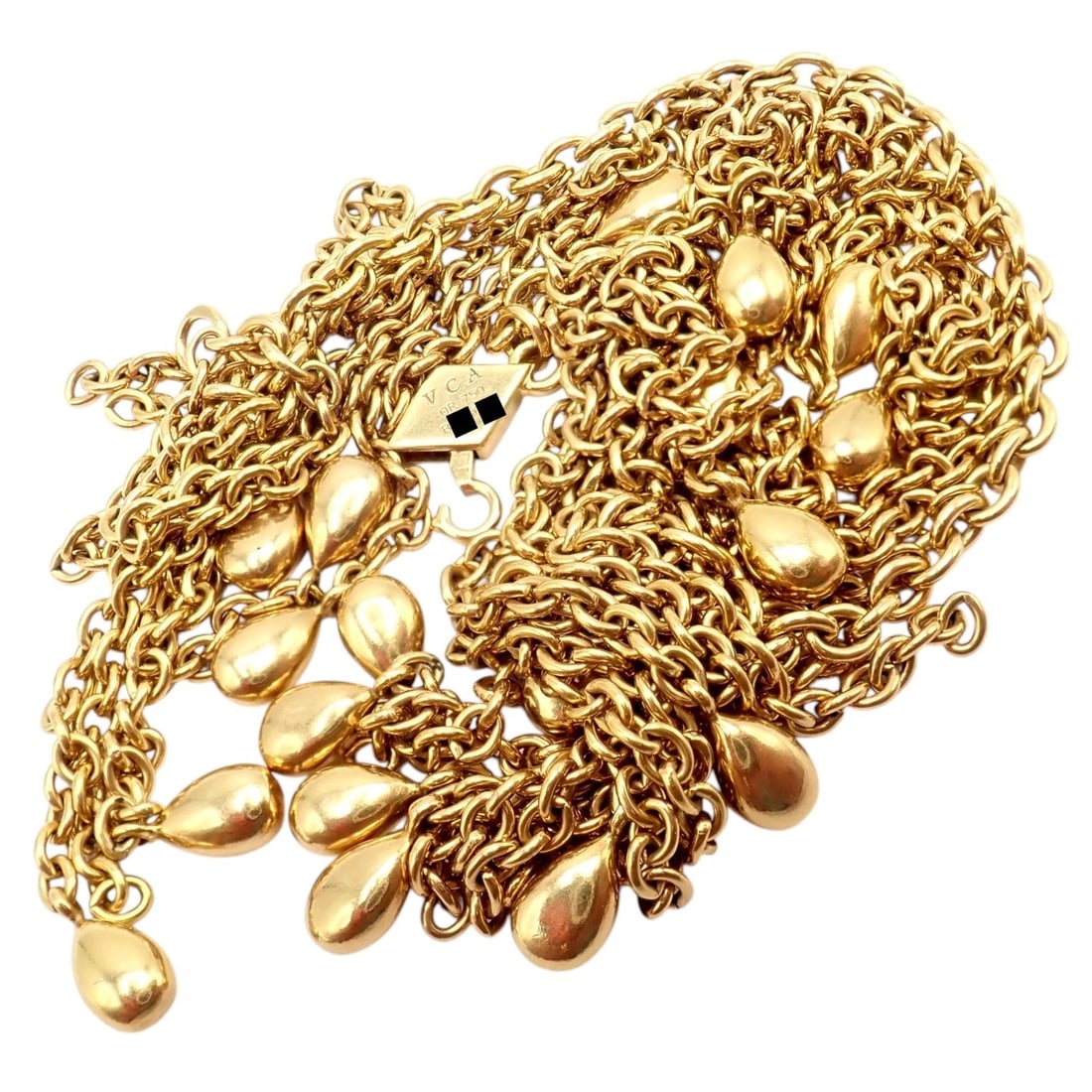 Vintage! Van Cleef & Arpels 18k Yellow Gold Fringe Bracelet - 6