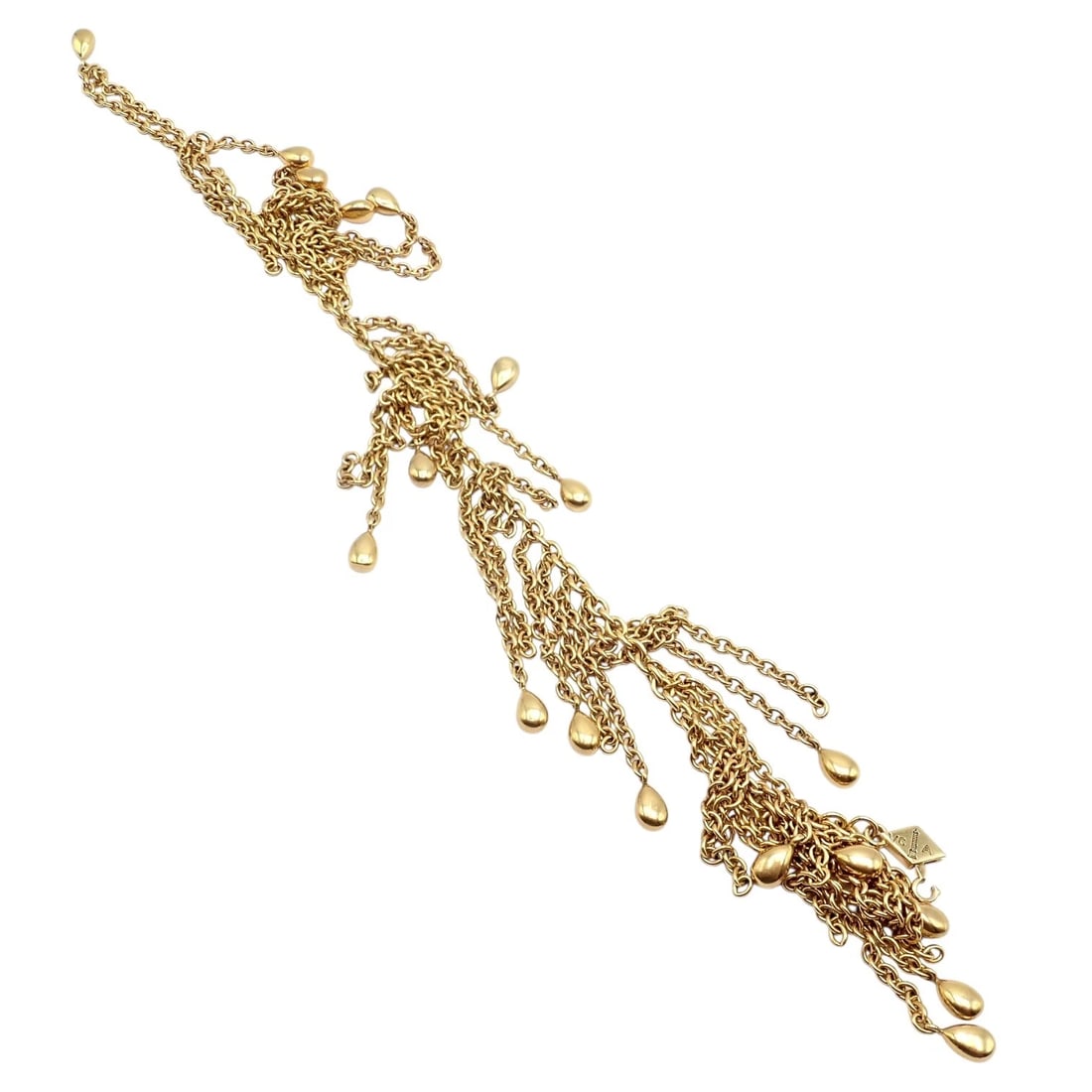 Vintage! Van Cleef & Arpels 18k Yellow Gold Fringe Bracelet - 7