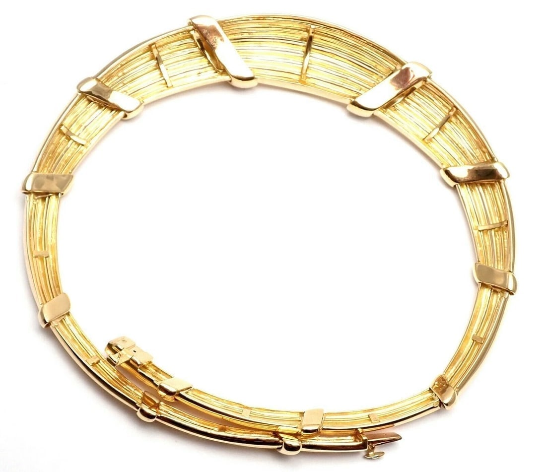 Vintage! Authentic Van Cleef & Arpels 18k Yellow Gold Diamond Choker Necklace - 10