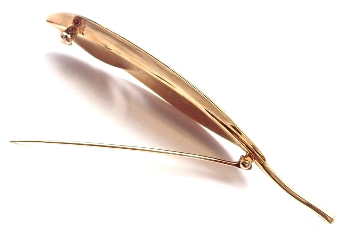 Authentic! Tiffany & Co Angela Cummings 18k Yellow Gold Leaf Pin Brooch - 4