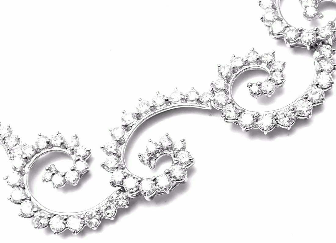 Rare! Authentic Angela Cummings Platinum 34ct Diamond Necklace 1995 - 3