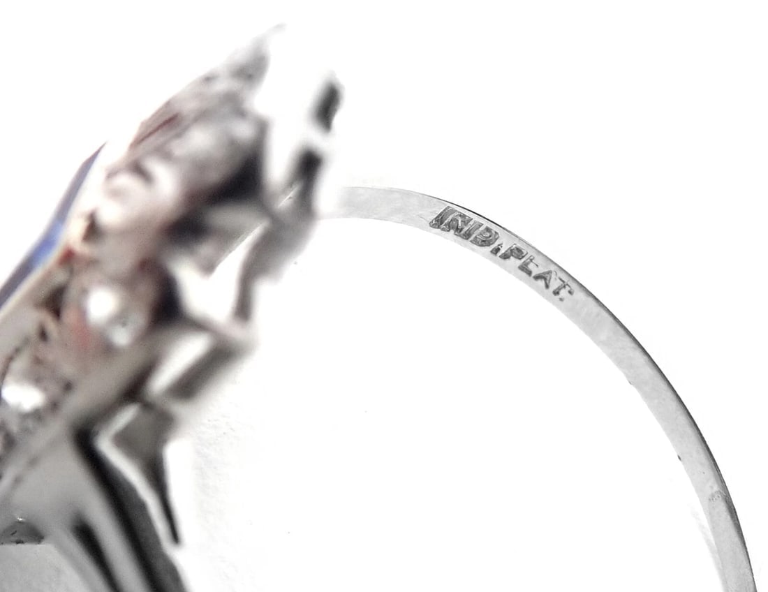 Vintage! Authentic Tiffany & Co Irid Platinum Diamond Sapphire Cocktail Ring - 8