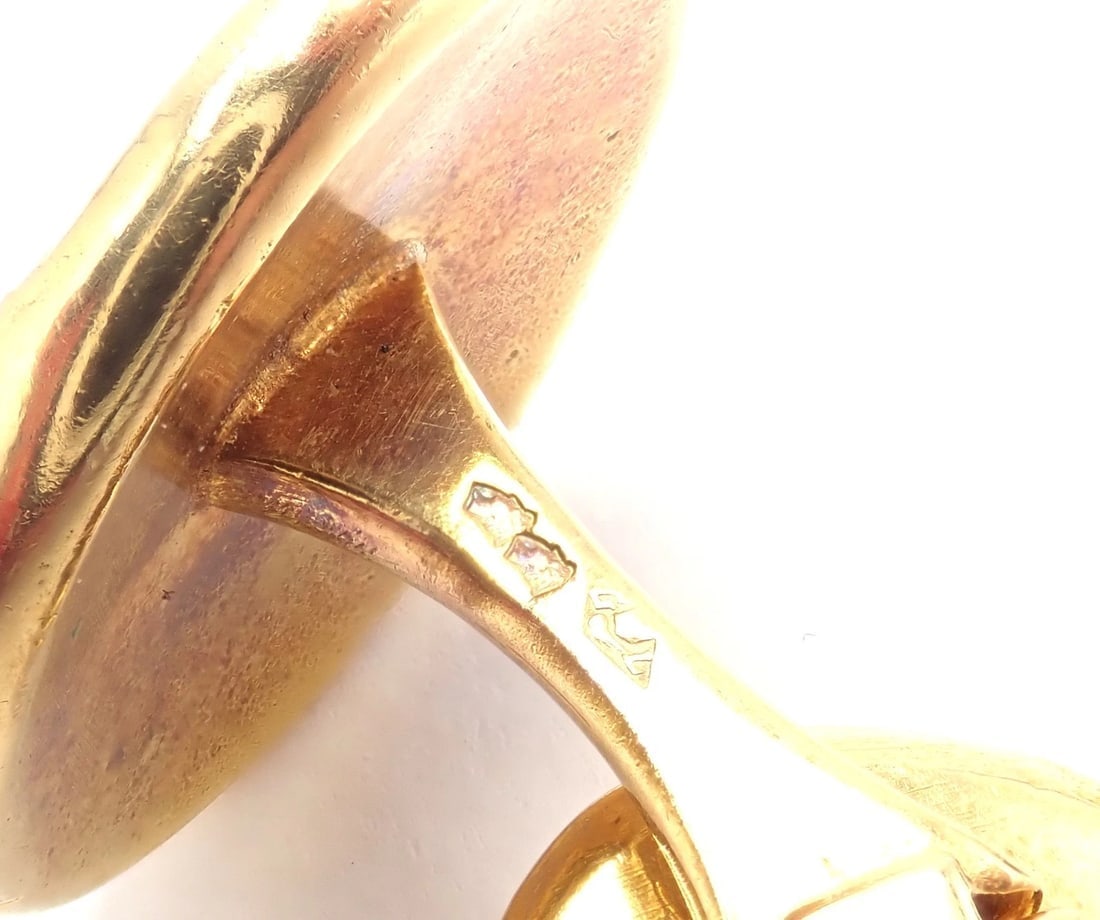 Vintage! Van Cleef & Arpels G. L'Enfant 18k Yellow Gold Zodiac Taurus Cufflinks - 8