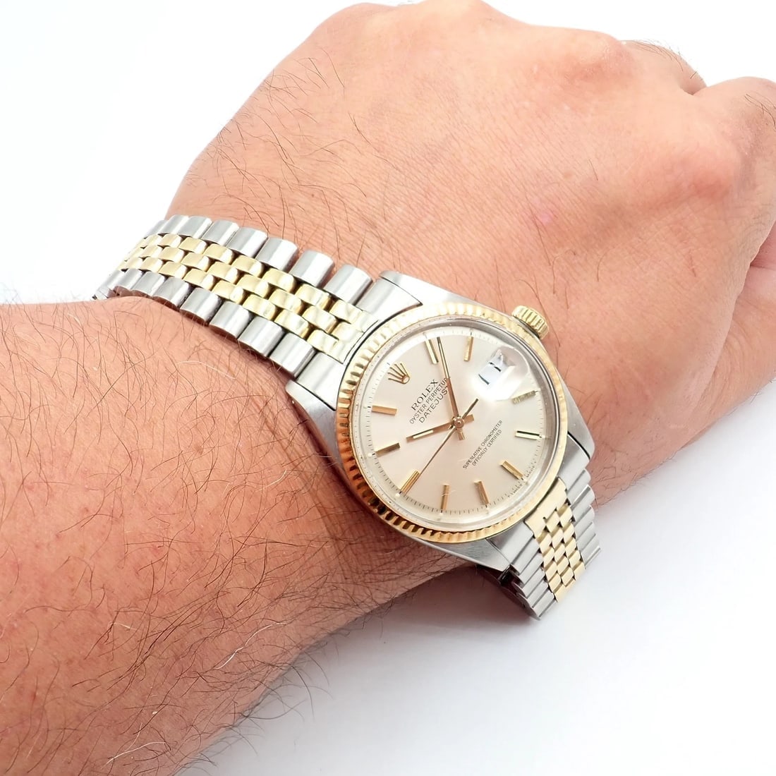 Rolex Oyster Perpetual Watch Datejust 36mm Stainless 18K Gold Jubilee Band Mens - 9