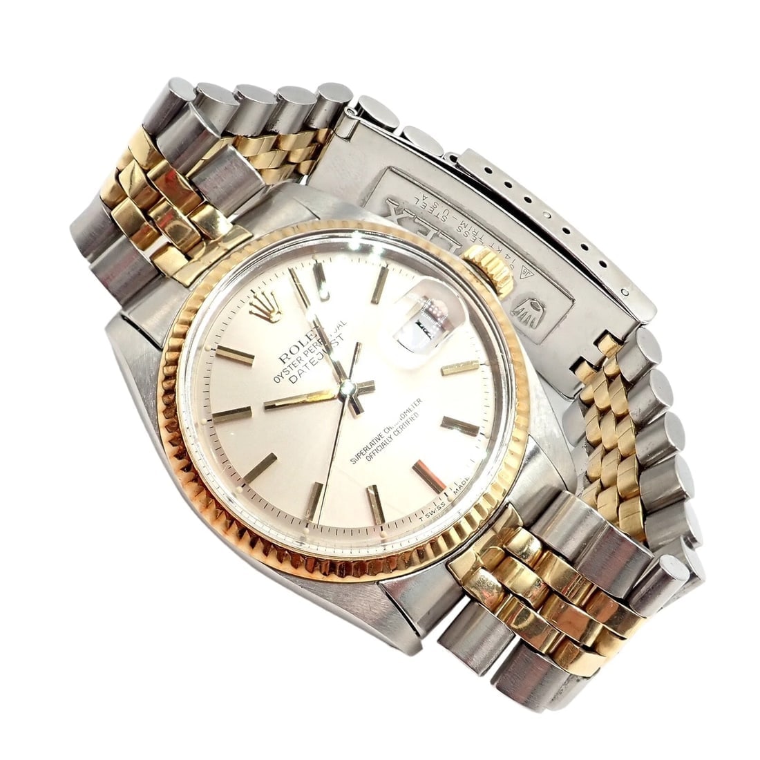 Rolex Oyster Perpetual Watch Datejust 36mm Stainless 18K Gold Jubilee Band Mens: Rolex Oyster Perpetual Watch Datejust 36mm Stainless 18K Gold Jubilee Band Mens About This Piece: The Rolex Oyster Perpetual Datejust is an iconic timepiece, combining both luxury and precision. This 