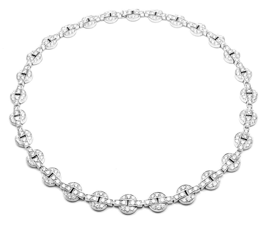 Rare! Authentic Cartier Orissa 18k White Gold Diamond Necklace Certificate Box: Rare! Authentic Cartier Orissa 18k White Gold Diamond Necklace Certificate Box About This Piece: This necklace comes with an original Cartier box and Cartier service paper from NYC store. The