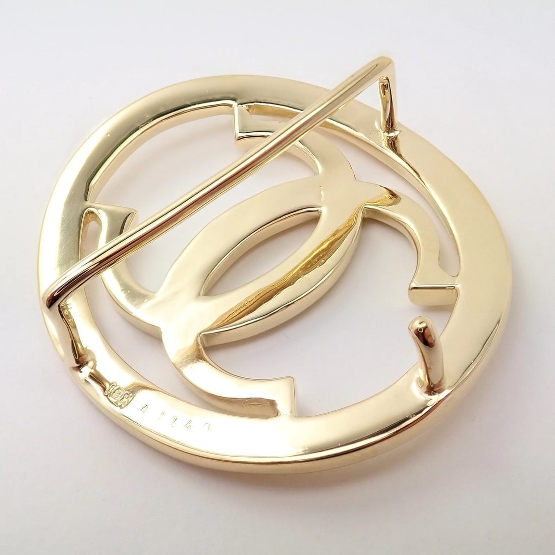 Rare! Cartier 18k Yellow Gold Signature Classic Large Double C Belt Buckle - 6