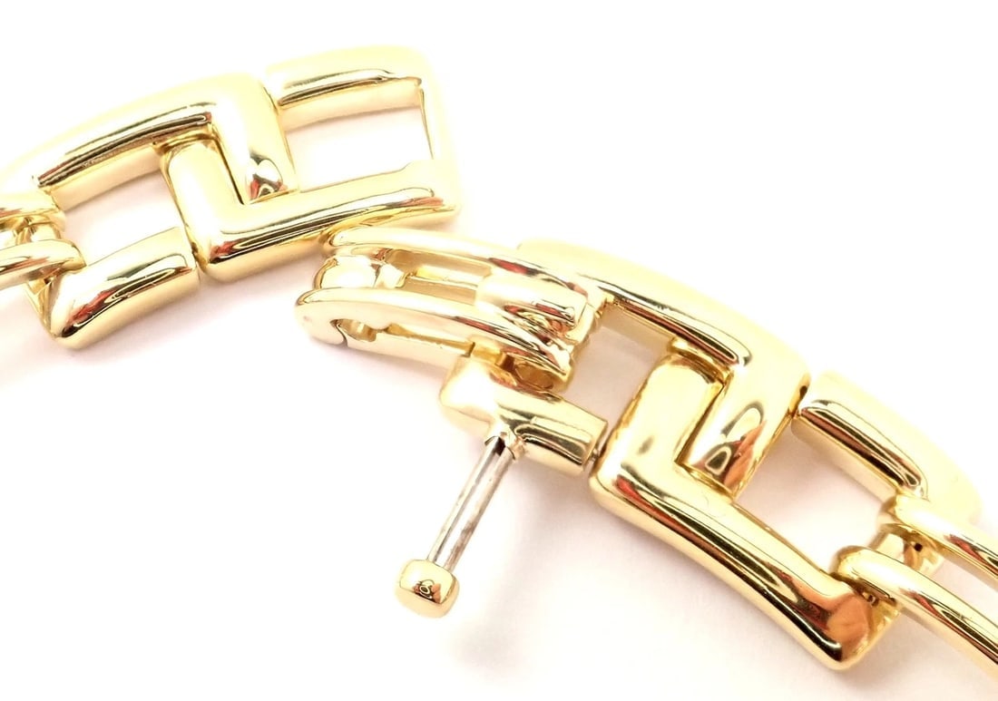 Rare! Authentic Tiffany & Co 18k Yellow Gold Wide Link Necklace 2001 - 3