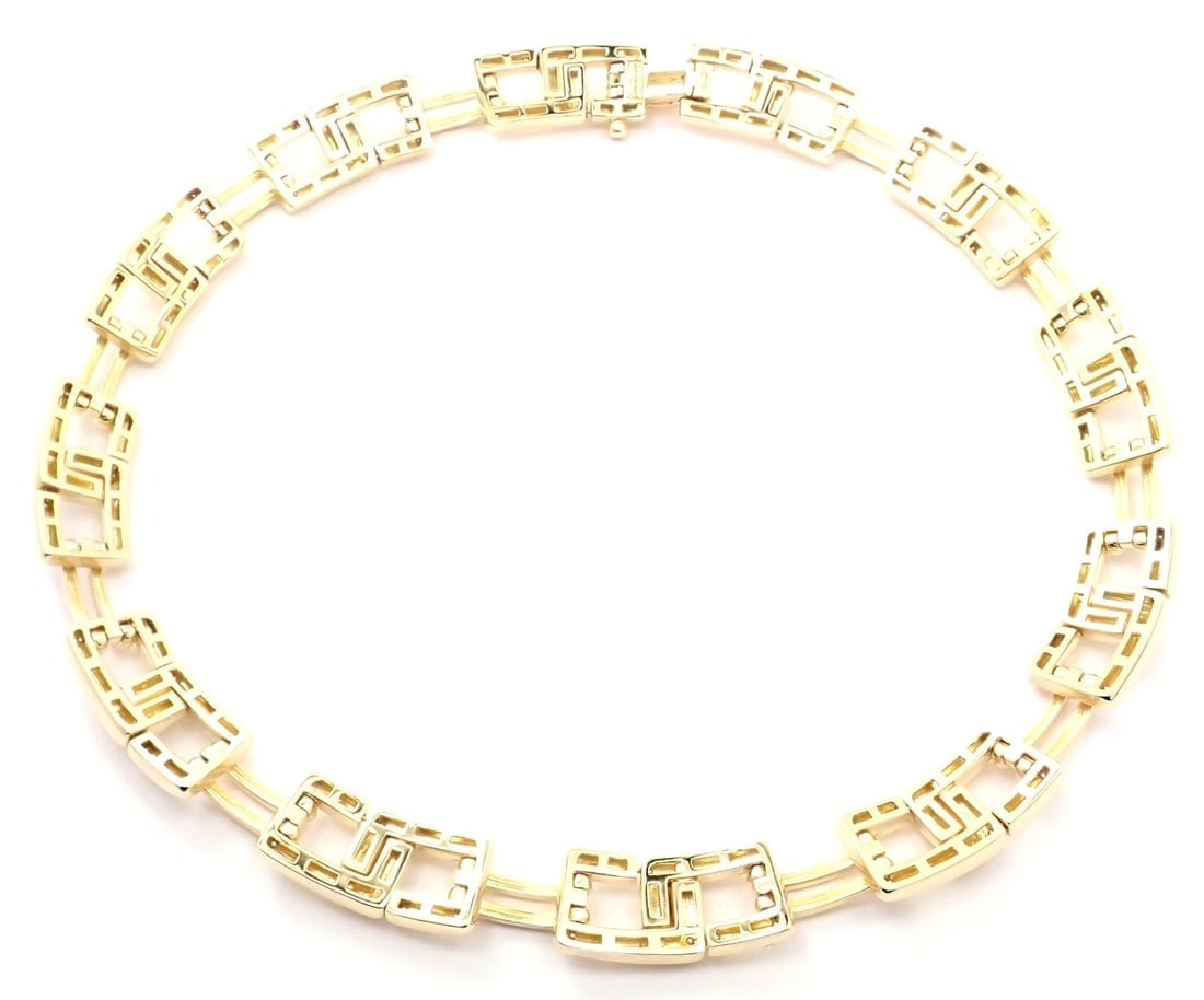 Rare! Authentic Tiffany & Co 18k Yellow Gold Wide Link Necklace 2001 - 7