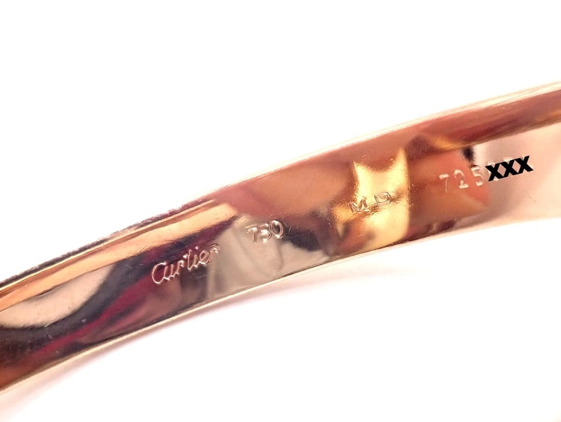Cartier 18k Tricolor Gold Trinity Large Model Medium Size Bangle Bracelet - 6