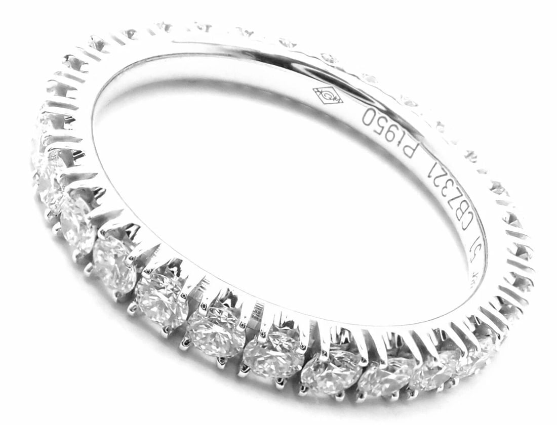 Cartier Étincelle De Cartier Platinum Diamond Eternity Band Ring Size 51 US 5.75 - 3