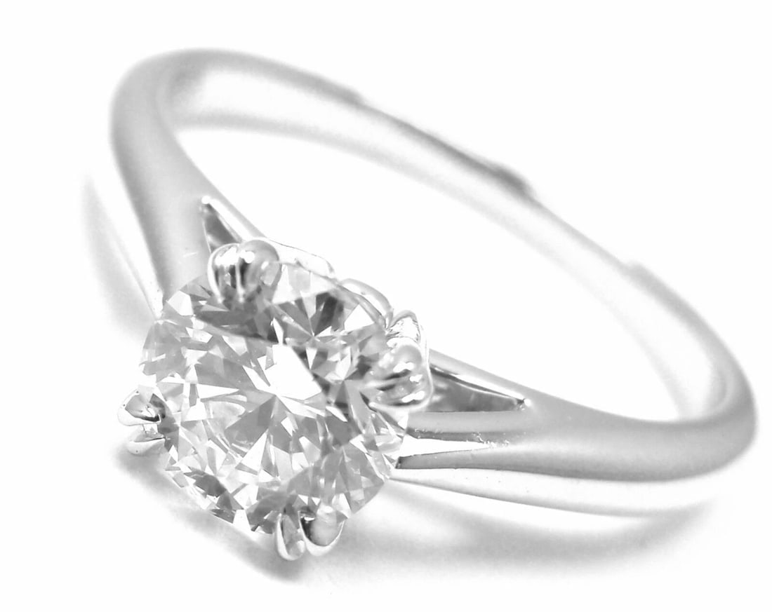 Authentic! Harry Winston Platinum .56ct VVS1/F Diamond Solitaire Engagement Ring - 3