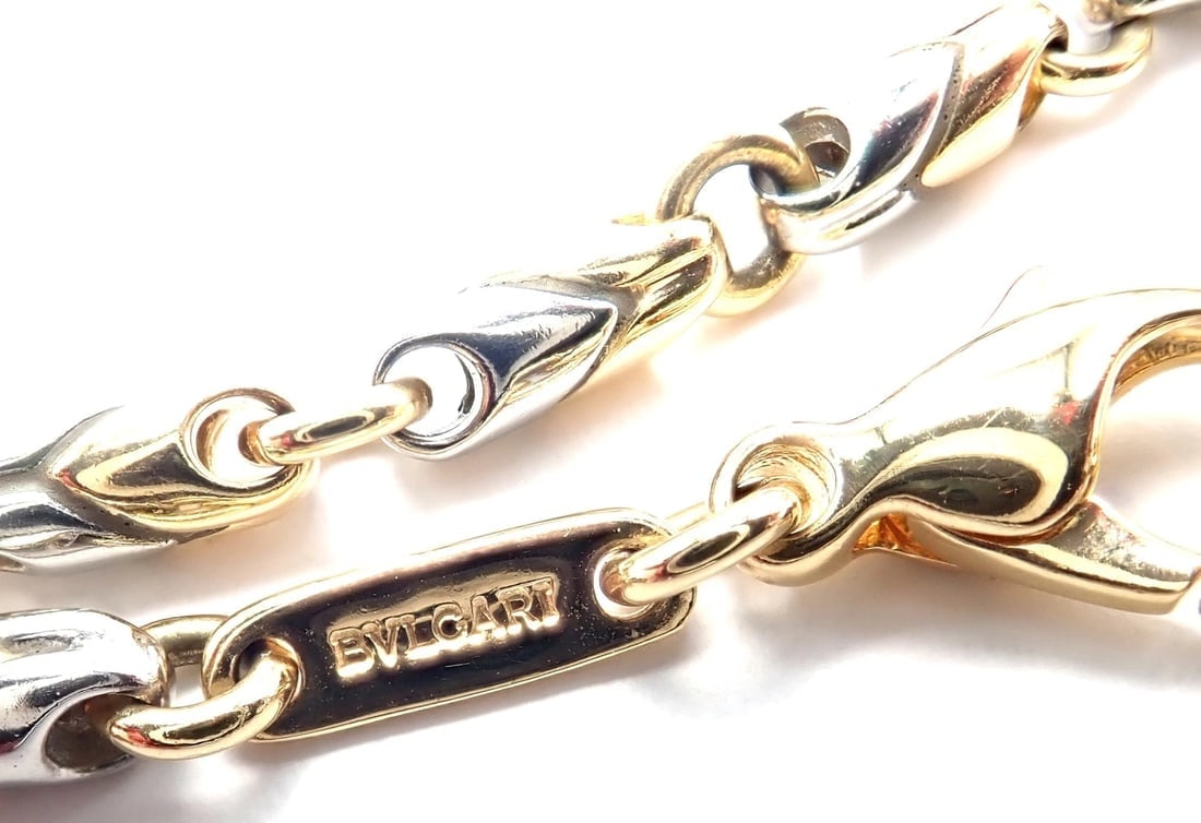 Authentic! Bulgari Bvlgari 18k Yellow Gold Steel Diamond Zodiac Pendant Necklace - 6