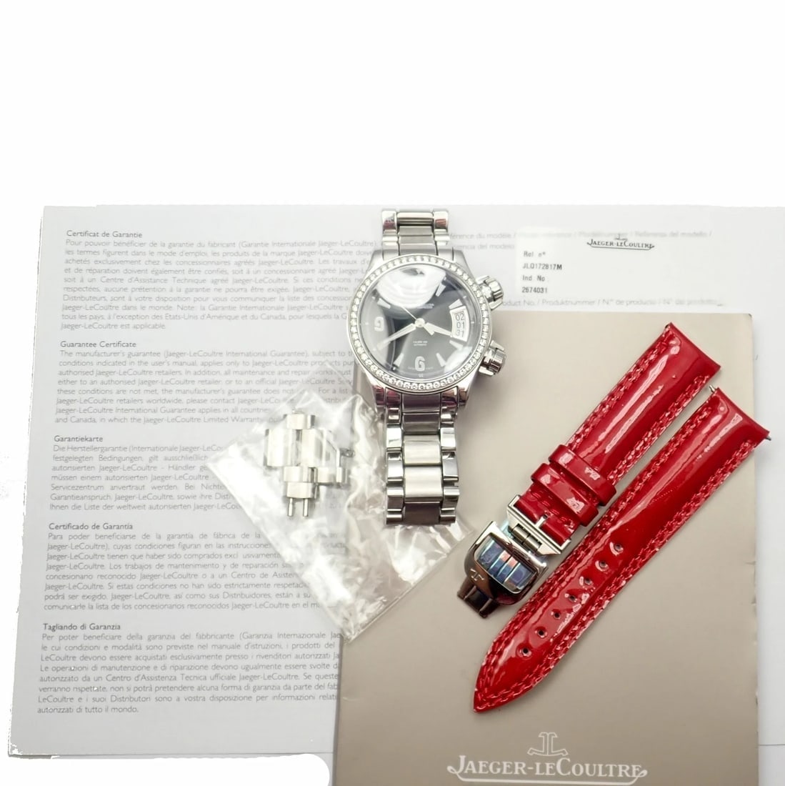 Jaeger LeCoultre Master Compressor Factory Diamond Automatic Watch +Extra Band - 14