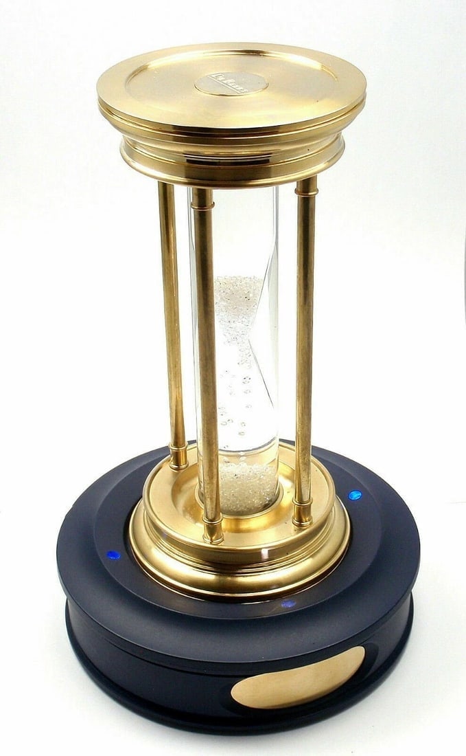 Very Rare! De Beers Limited Edition Millennium 2000 Diamond Brass Hourglass - 3